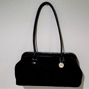 THE SAK WOMENS BLACK KNIT HANDBAG